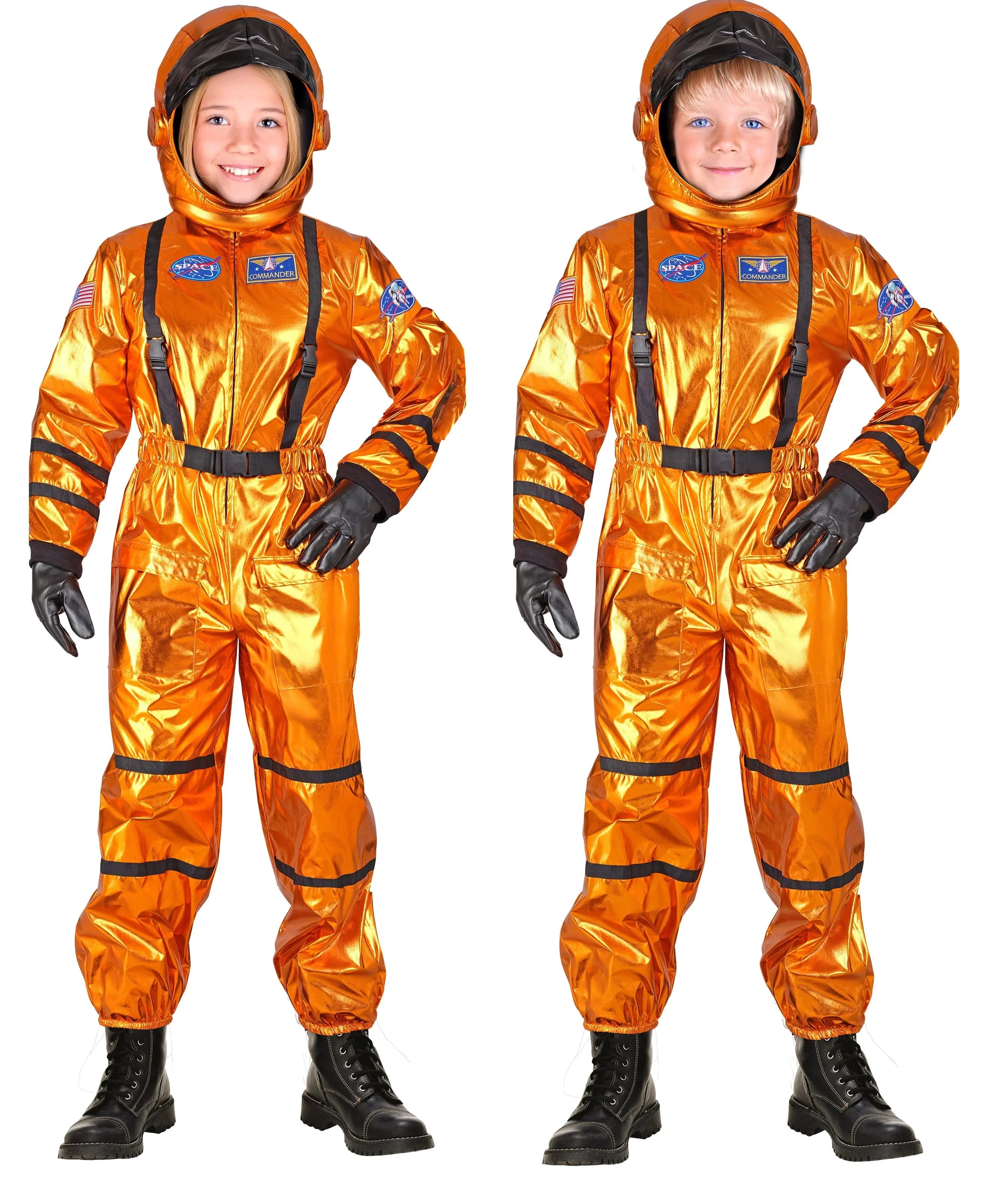 Disfraz de Astronauta Naranja con Casco Infantil Astronautas Infantiles Widmann